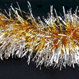 FESTAO METALIZADO 5CM 2MT BRANCO COM DOURADO