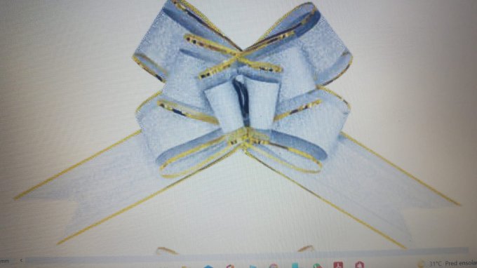 LACO FACIL 5X70CM PRATA COM BORDA DOURADA COM 5UND