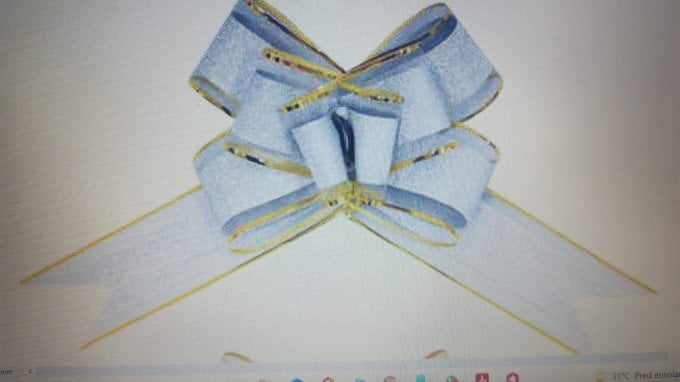 LACO FACIL 5X70CM PRATA COM BORDA DOURADA COM 5UND