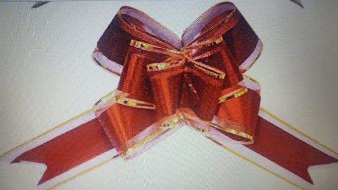 LACO FACIL 5X70CM VERMELHO COM BORDA PRATA UNIDADE