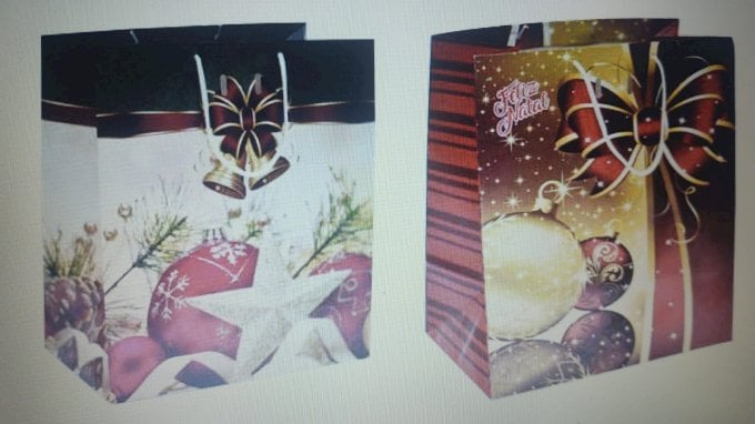 SACOLA DE PAPEL NATAL MEDIA 30X18X34CM UND 