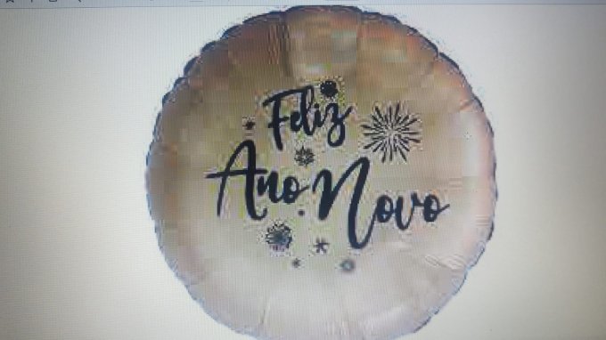 BALAO METALIZADO 18¨REDENDO DOURADO FELIZ ANO NOVO
