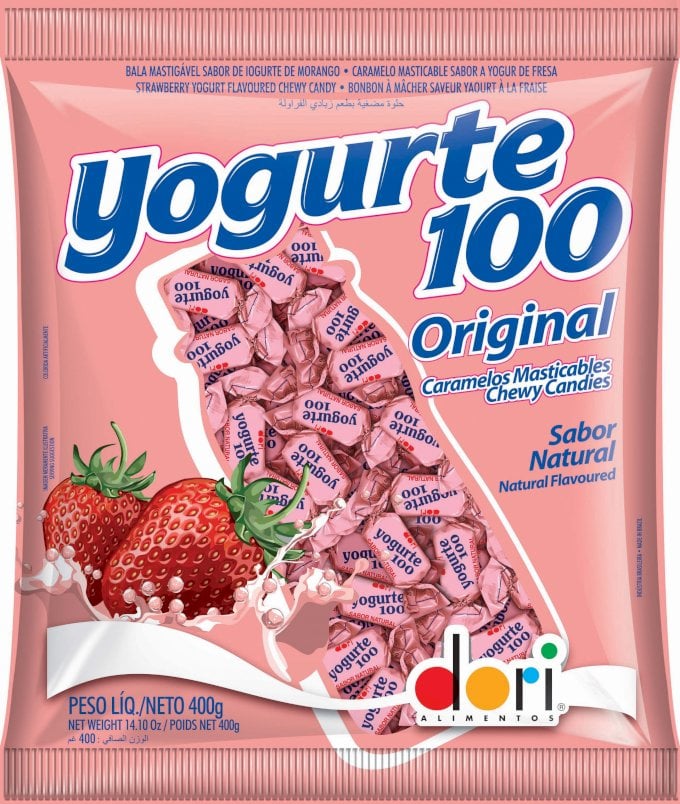 BALA YOGURTE DORI 400G MORANGO