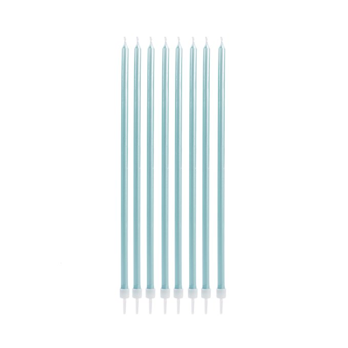 VELA PALITO GIGANTE METALIZADA AZUL V098 C/8UND