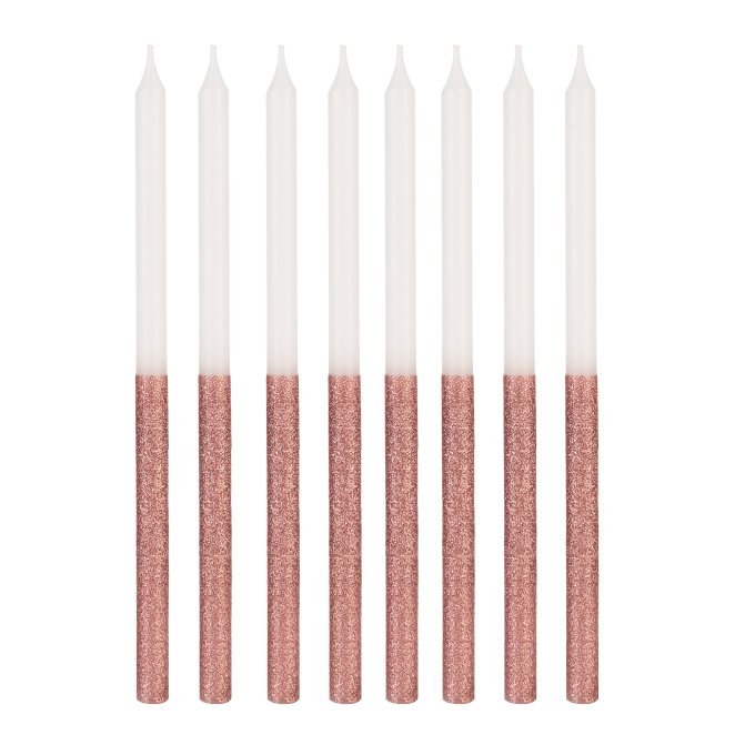 VELA PALITO GIGANTE BRANCA C/ ROSE C/8UND V135