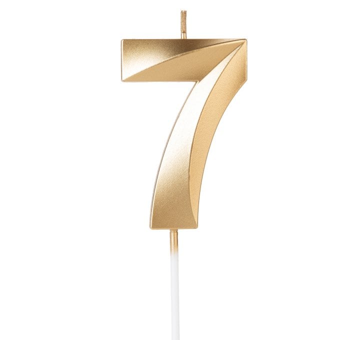 VELA DESIGN DOURADO PEROLIZADA NUMERO 7