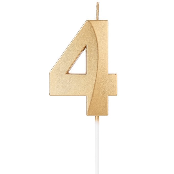 VELA DESIGN DOURADO PEROLIZADA NUMERO 4