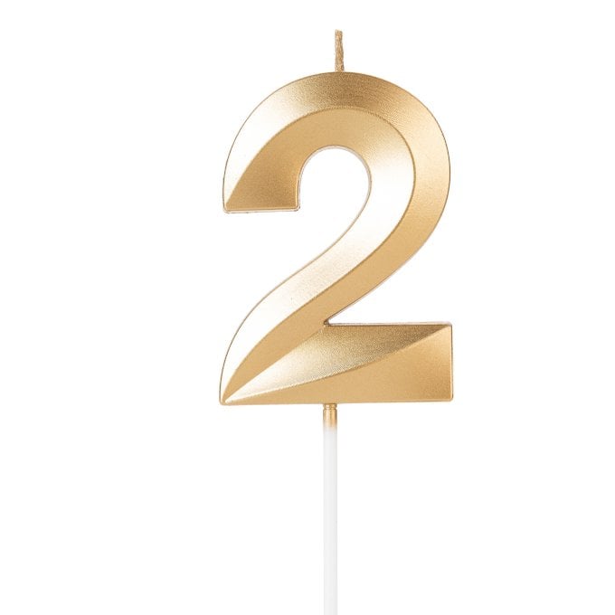 VELA DESIGN DOURADO PEROLIZADA NUMERO 2