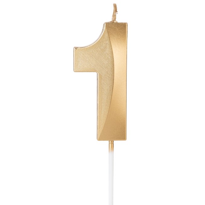 VELA DESIGN DOURADO PEROLIZADA NUMERO 1