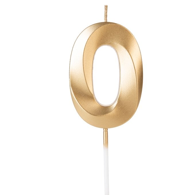 VELA DESIGN DOURADO PEROLIZADA NUMERO 0