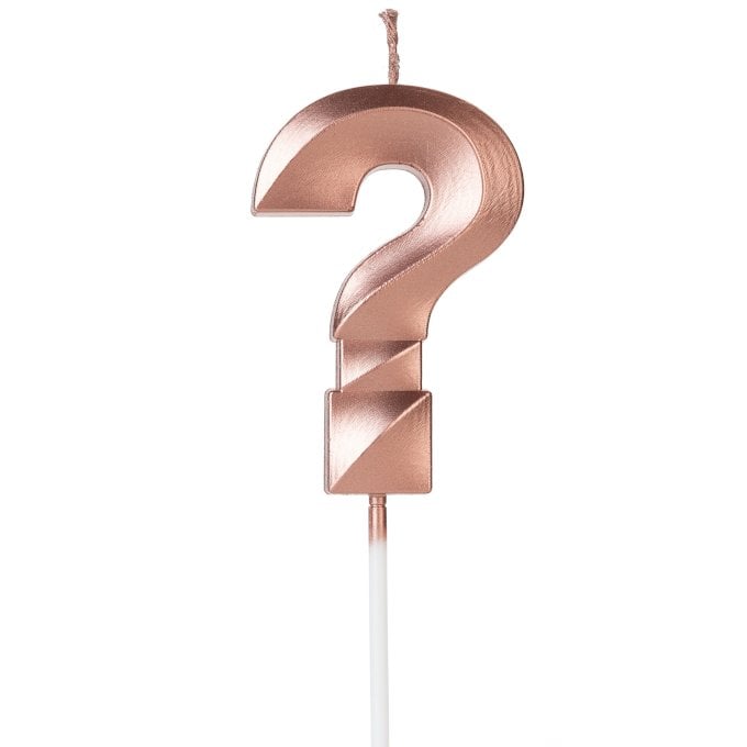 VELA DESIGN ROSE GOLD PEROLIZADA INTERROGACAO