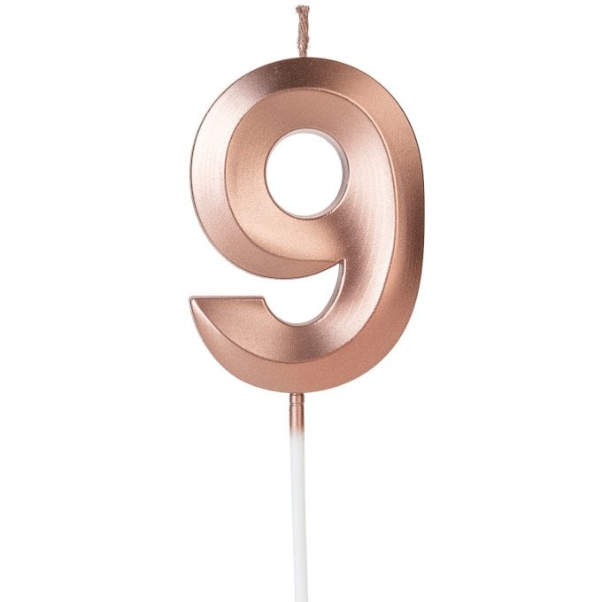 VELA DESIGN ROSE GOLD PEROLIZADA NUMERO 9