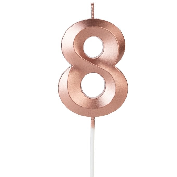 VELA DESIGN ROSE GOLD PEROLIZADA NUMERO 8