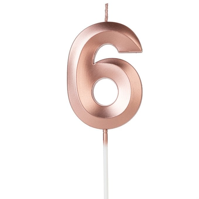 VELA DESIGN ROSE GOLD PEROLIZADA NUMERO 6