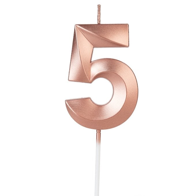 VELA DESIGN ROSE GOLD PEROLIZADA NUMERO 5