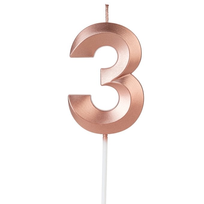 VELA DESIGN ROSE GOLD PEROLIZADA NUMERO 3