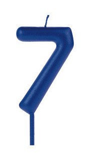 VELA BIG METALIZADA AZUL NUMERO 7