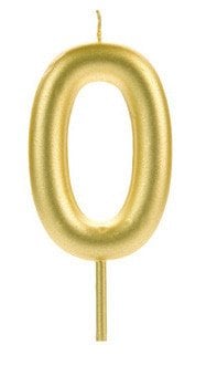 VELA BIG METALIZADA DOURADO NUMERO 2