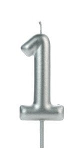 VELA BIG METALIZADA PRATA NUMER 1O