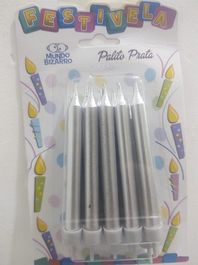 VELA PALITO PRATA C/10