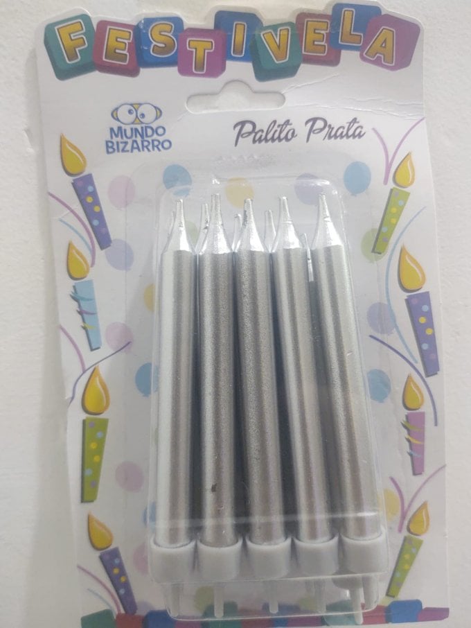 VELA PALITO PRATA C/10