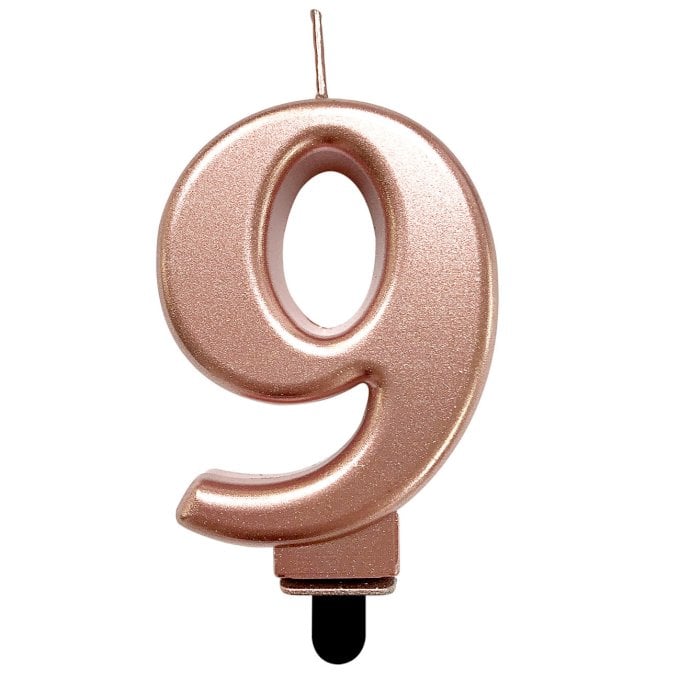 VELA FESTIVELA NUMERO ESPECIAL ROSA OURO 9