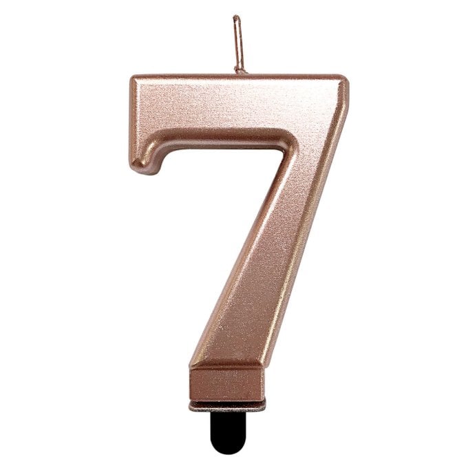 VELA FESTIVELA NUMERO ESPECIAL ROSA OURO 7