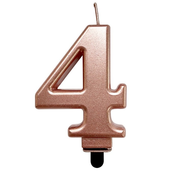 VELA FESTIVELA NUMERO ESPECIAL ROSA OURO 4