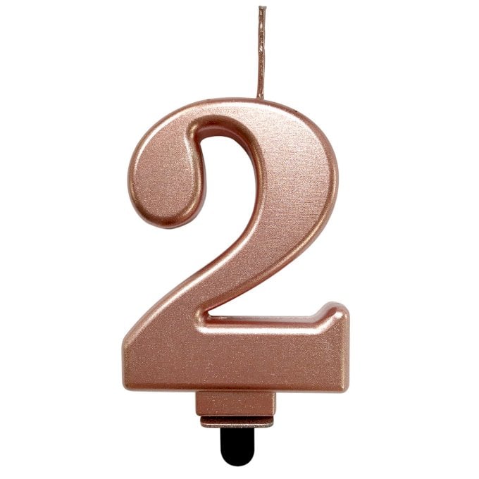 VELA FESTIVELA NUMERO ESPECIAL ROSA OURO 2