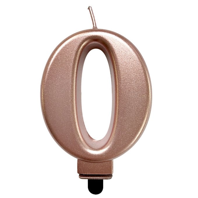 VELA FESTIVELA NUMERO ESPECIAL ROSA OURO 0