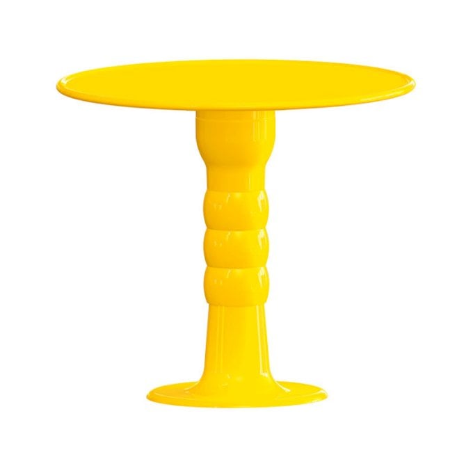 BOLEIRA COLONIAL LISA Ø28CM COM REGULADOR DE ALTURA AMARELO CANÁRIO  