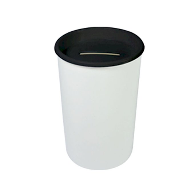 MINI COFRE REDONDO 10X6 DE PLASTICO PRETO-C/10 UND