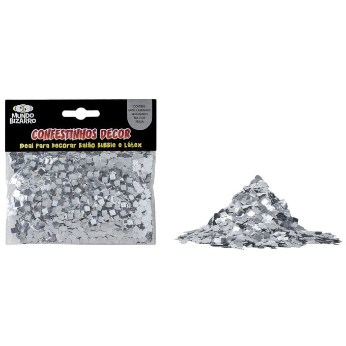 CONFESTINHOS METAL DECOR QUADRADO PACOTE PRATA