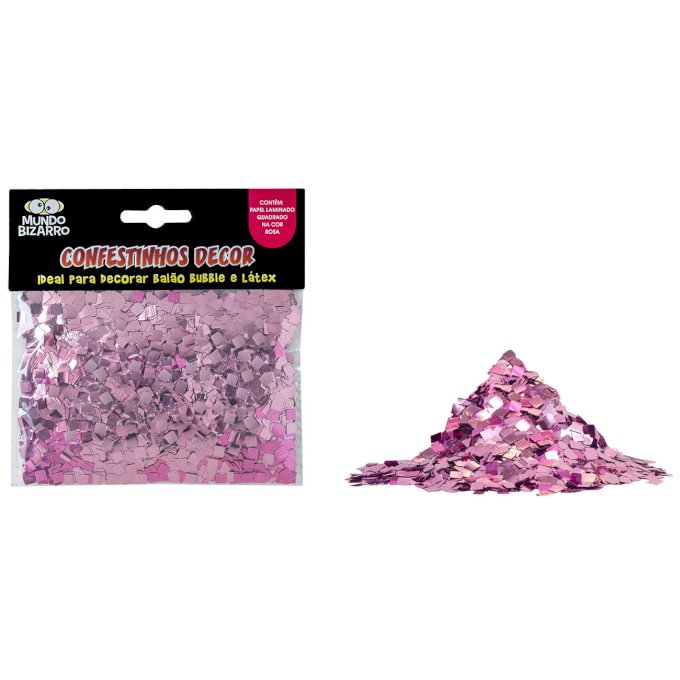 CONFESTINHOS METAL DECOR QUADRADO PACOTE ROSA
