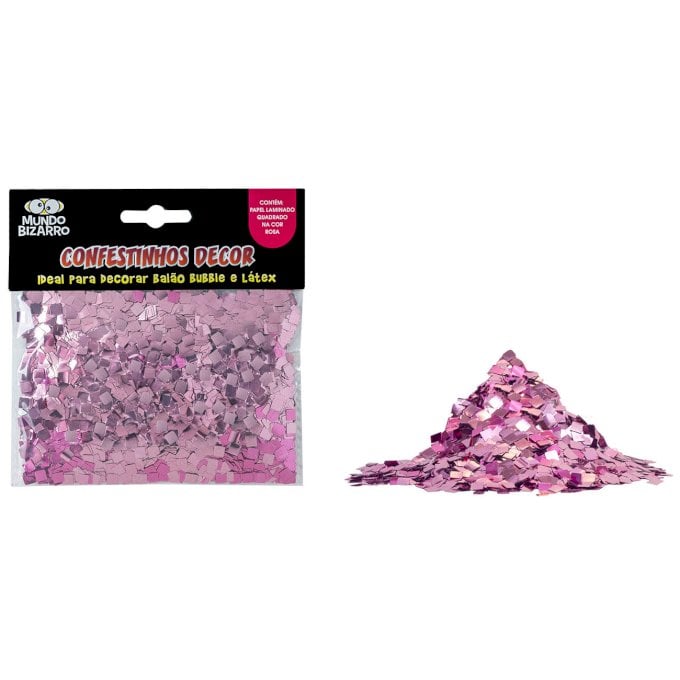 CONFESTINHOS METAL DECOR QUADRADO PACOTE ROSA