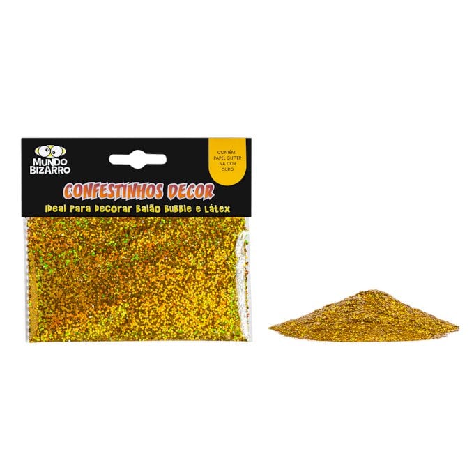 Confestinhos Decor Glitter PACOTE DOURADO CABELO MALUCO