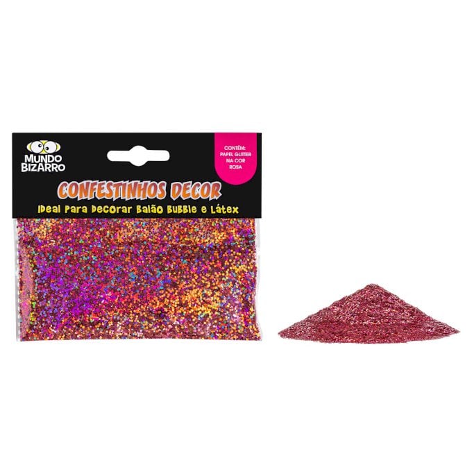 Confestinhos Decor Glitter PACOTE ROSA CABELO MALUCO