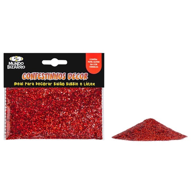 Confestinhos Decor Glitter PACOTE VERMELHO CABELO MALUCO