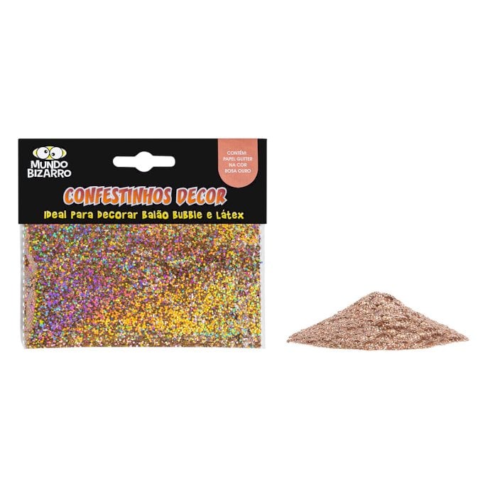 Confestinhos Decor Glitter PACOTE ROSE CABELO MALUCO