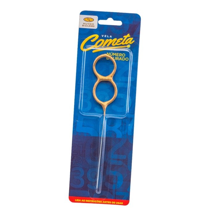 VELA COMETA FAISCA DOURADA NUMERO 8