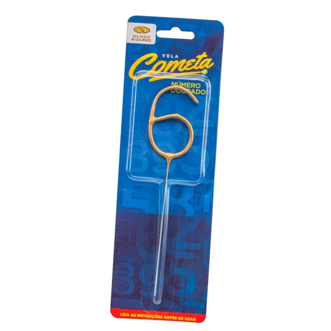 VELA COMETA FAISCA DOURADA NUMERO 7