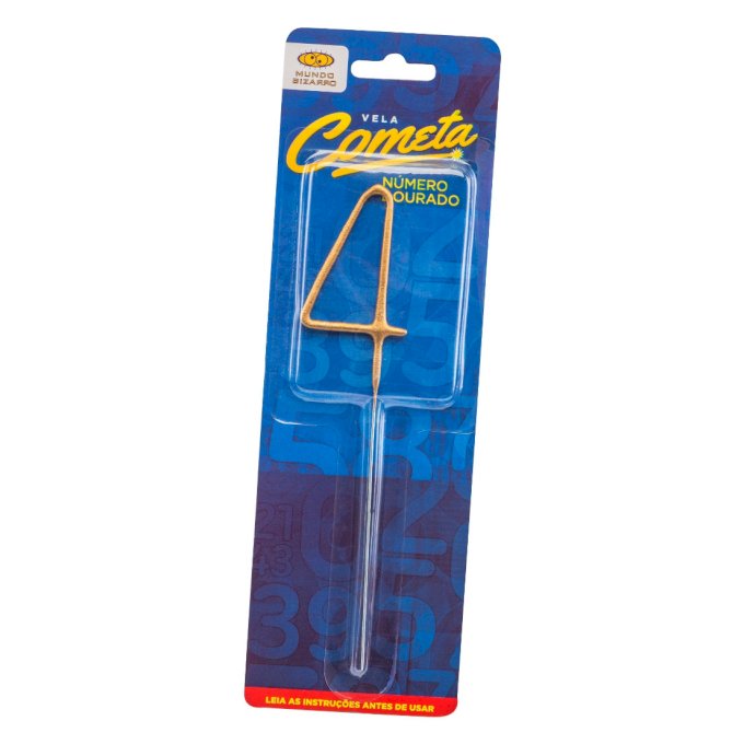 VELA COMETA FAISCA DOURADA NUMERO 4