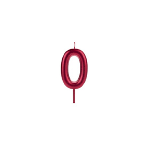 VELA BIG METALIZADA VERMELHO NUMERO 0