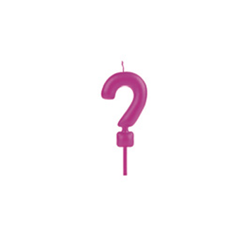 VELA BIG METALIZADA ROSA NUMERO interrogacao