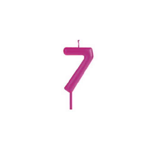 VELA BIG METALIZADA ROSA NUMERO 6