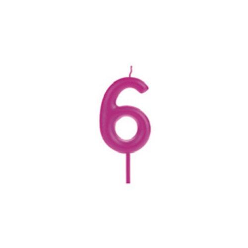 VELA BIG METALIZADA ROSA NUMERO