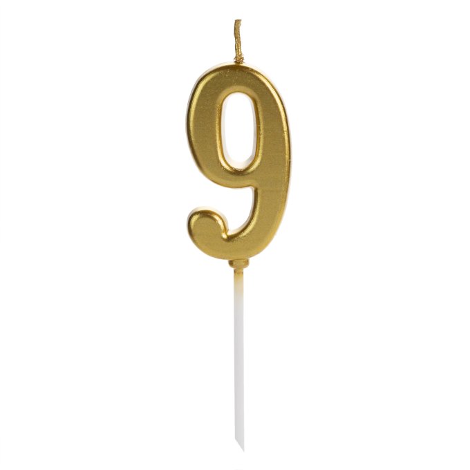 VELA PICK DOURADO NUMERO 9