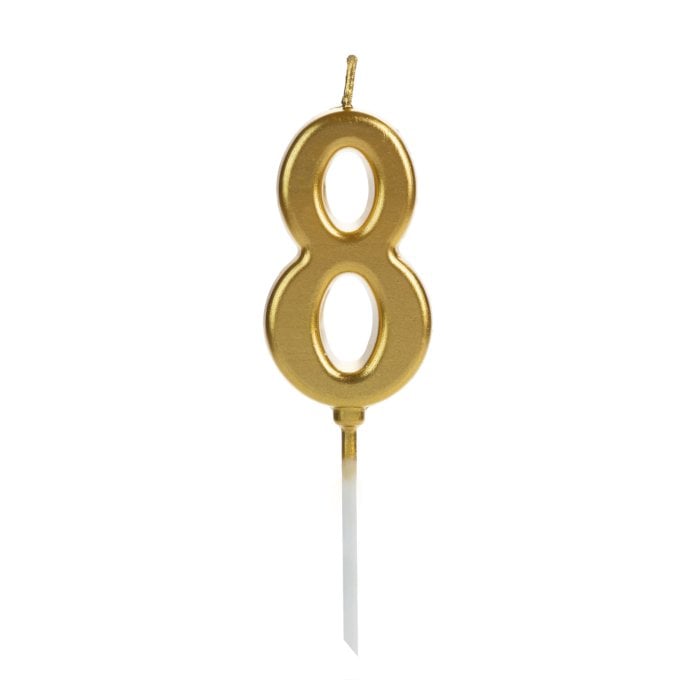 VELA PICK DOURADO NUMERO 8