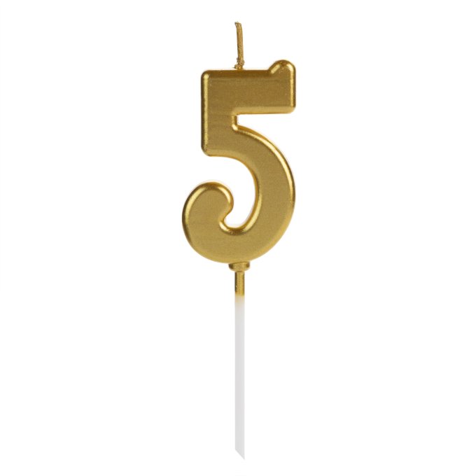 VELA PICK DOURADO NUMERO 5