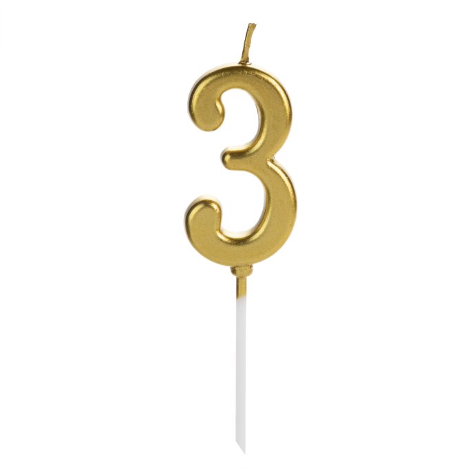 VELA PICK DOURADO NUMERO 3